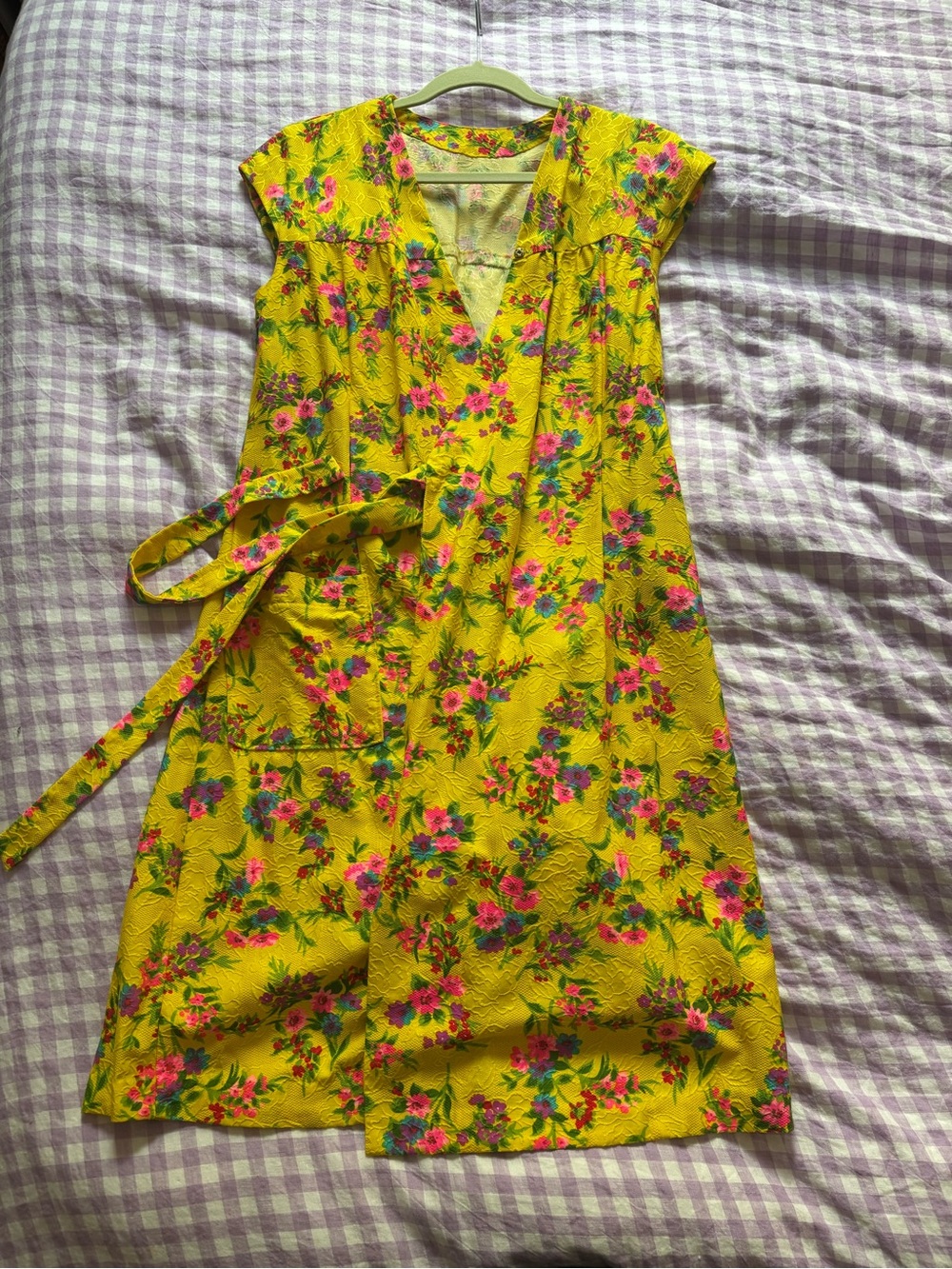 VINTAGE hand-sewn wrap dress